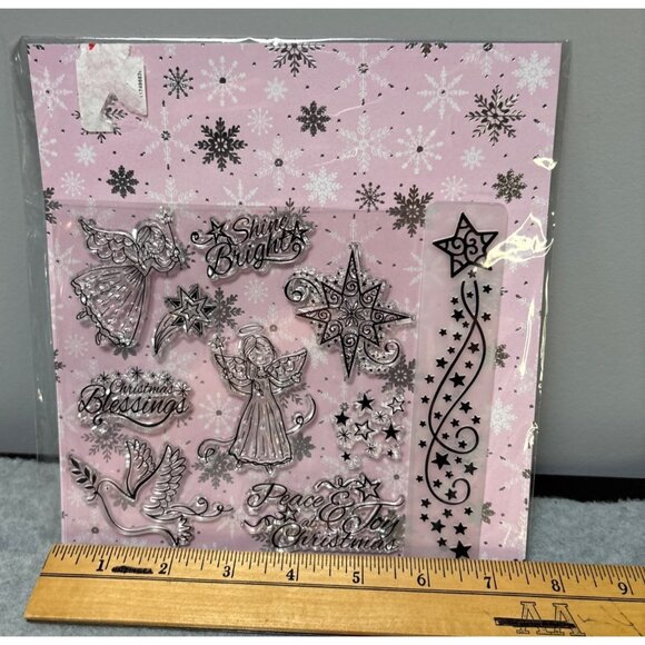 Cardmaking & Papercraft Christmas Acrylic Stamp Embossing Border Set 2017 by Sal - Picture 3 of 6